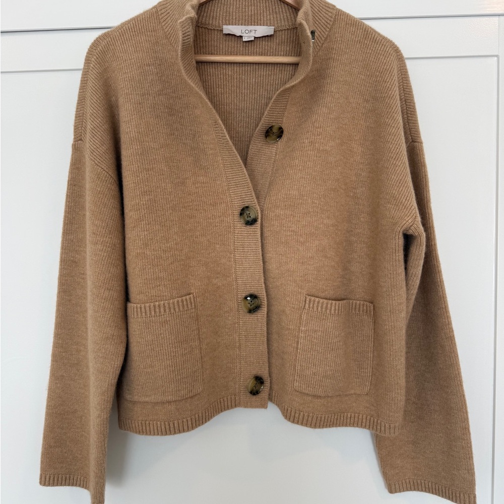 Loft Tan Button-Up Utility Jacket - image 6